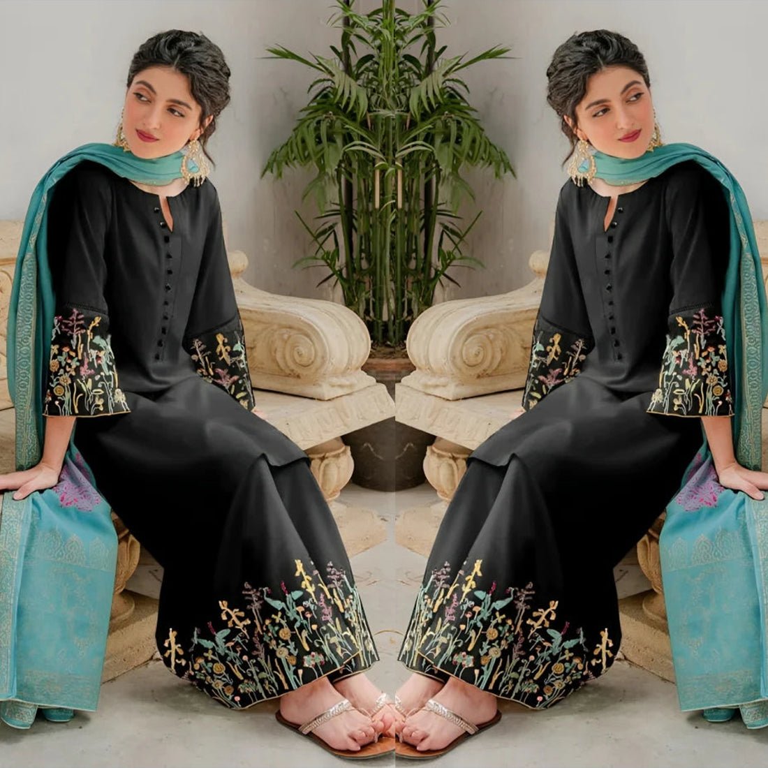 Khaddar 3PC Embroidered-626 - QQ