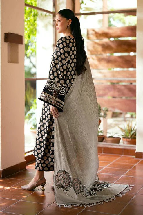 3PC LAWN PRINTED SHIRT WITH LAWN PRINTED DUAPTTA AND TROUSER-4004 - QQ
