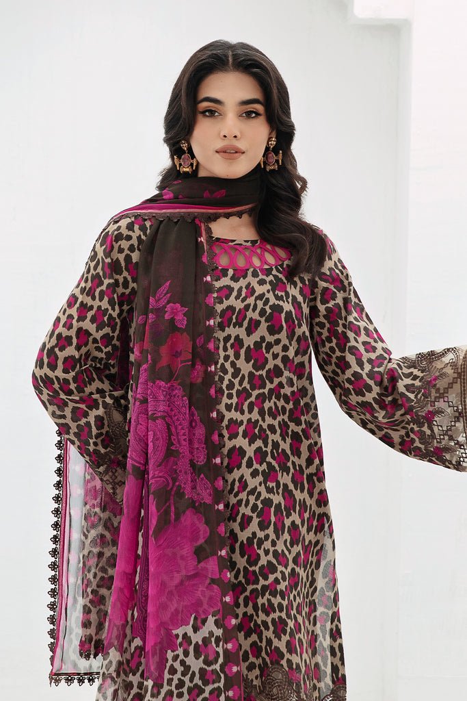 BAROQUE 3PC KARANDI PRINTED SHIRT WITH KARANDI PRINTED DUAPTTA AND TROUSER-1701 - QQ
