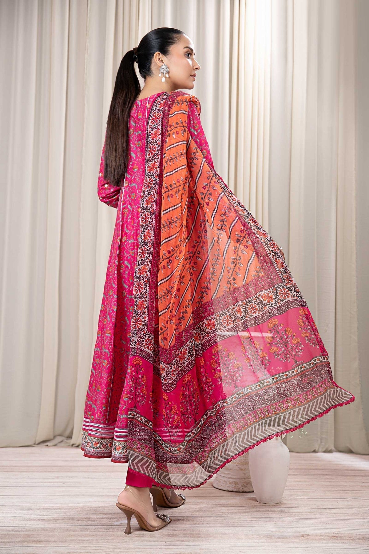 BAROQUE 3PCS KARANDI ALL OVER PRINTED SUIT D-287 RED