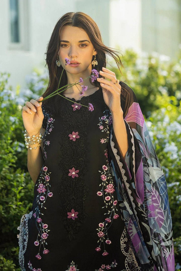 Dhanak-3PC Embroidered Shirt with Digital Printed Wool Shawl-3355 - QQ