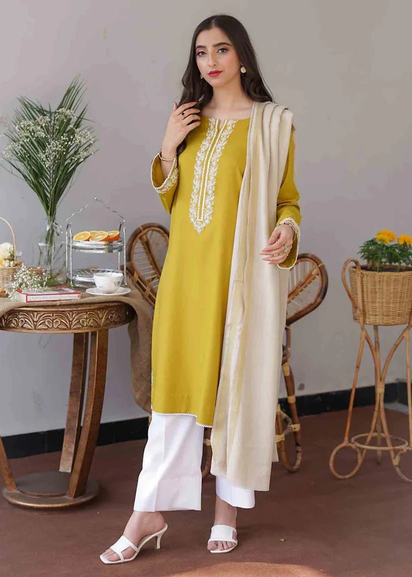 Assling 3Pcs Dhanak Embroidered AS-30 - QQ