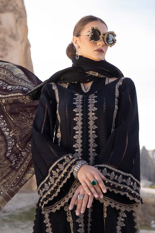 Dhanak-3PC Embroidered Shirt with Digital Printed Wool Shawl - 3426 - QQ