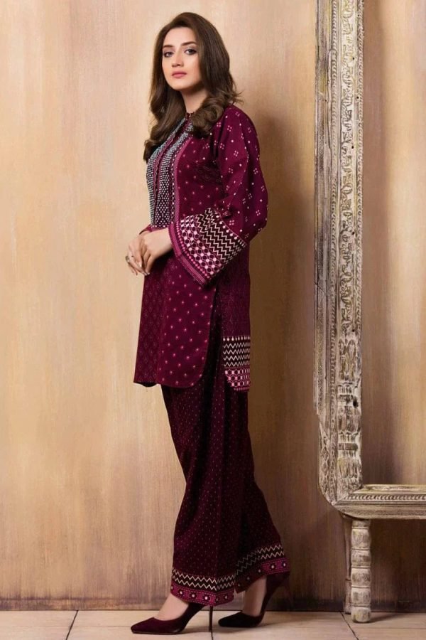 Linen-2pc Embroidered- 3418 - QQ