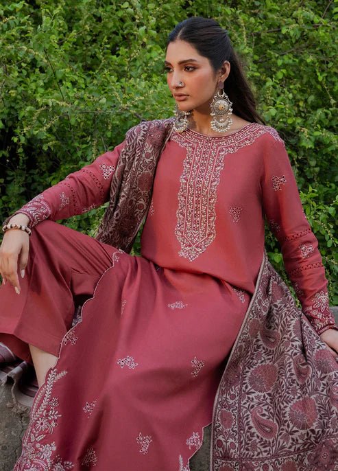 Lawn-3PC Embroidered Shirt with Digital Printed Jacquard Dupatta-5053 - QQ