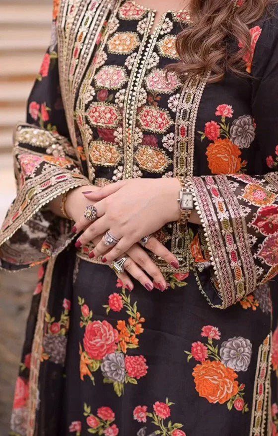 Silk 3PC Digital Printed- 1714