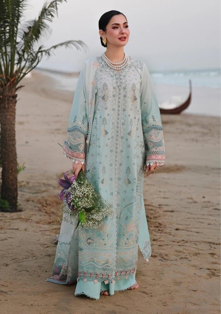 Lawn-3PC Embroidered Shirt With Khadi Net Embroidered Dupatta-5220 - QQ