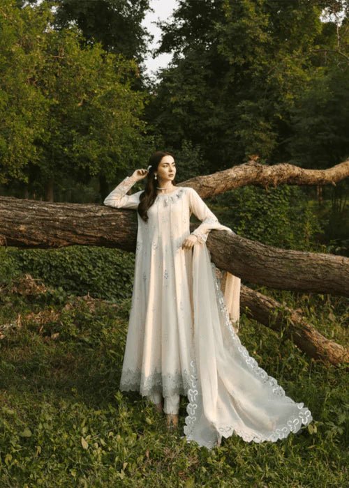 Lawn-3PC Sequence Embroidered With Khadi Net Embroidered Dupatta-5249 - QQ