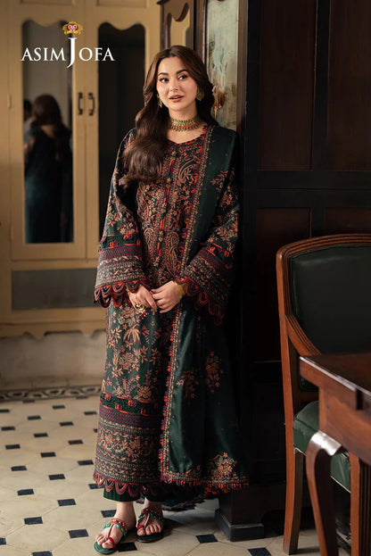Lawn 3PC Embroidered With Chiffon Embroidered Dupatta-5084 - QQ