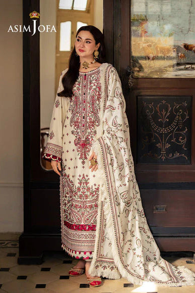 Lawn-3PC Embroidered Shirt With Digital Printed Jauqard Dupatta-5051