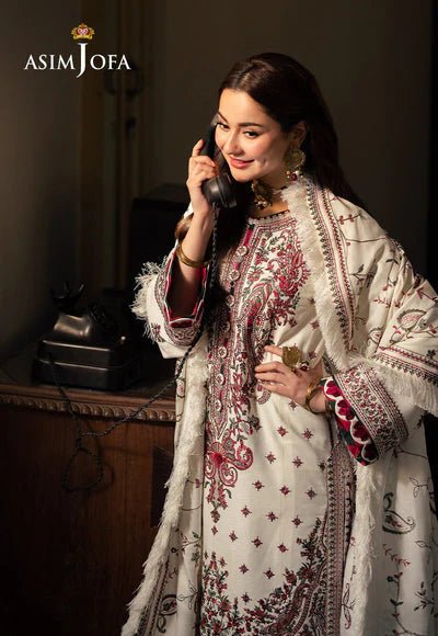Lawn-3PC Embroidered Shirt With Digital Printed Jauqard Dupatta-5051 - QQ