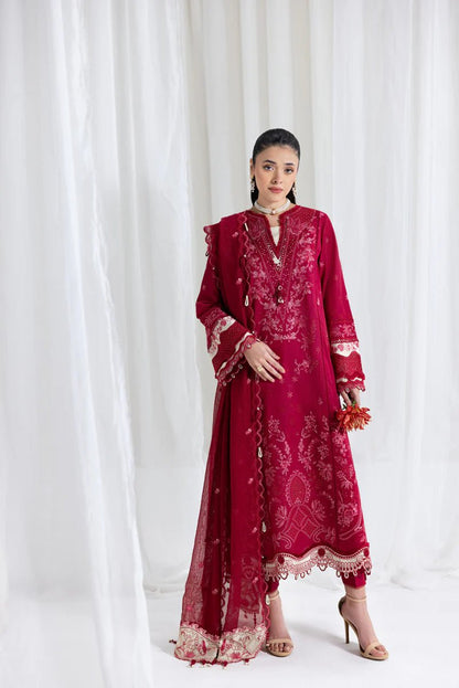 Dhanak-3PC Embroidered Shirt with Chiffon Embroidered Dupatta-3366 - QQ