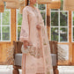 Lawn-3PC Embroidered Shirt with Organza Printed Dupatta with Embroidery - 5109