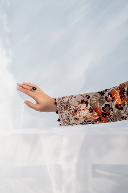 BAROQUE 3PC KARANDI PRINTED SHIRT WITH KARANDI PRINTED DUAPTTA AND TROUSER - 1702 - QQ