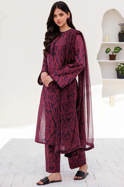 KARANDI 3PC PRINTED SHIRT WITH KARANDI PRINTED DUAPTTA AND TROUSER-822 - QQ