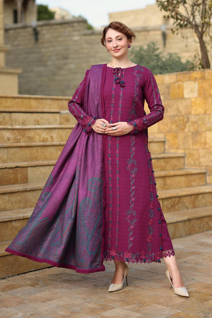Lawn-3PC Embroidered with Digital Printed Jacquard Dupatta-5043 - QQ