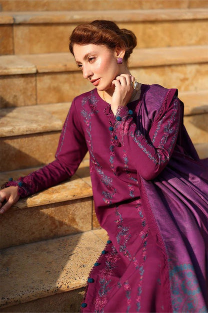 Lawn-3PC Embroidered with Digital Printed Jacquard Dupatta-5043 - QQ