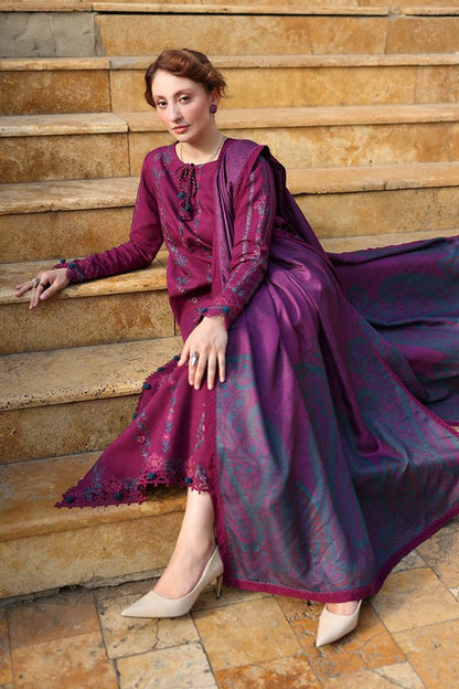 Lawn-3PC Embroidered with Digital Printed Jacquard Dupatta-5043 - QQ
