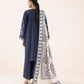 Dhanak-3PC Embroidered Shirt with Digital Printed Wool Shawl - 3511
