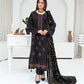 CREATION Dhanak 3PC Chikankari Embroidered Shirt With Velvet Plachi Shawl- 2101