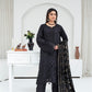 CREATION Dhanak 3PC Chikankari Embroidered Shirt With Velvet Plachi Shawl- 2107