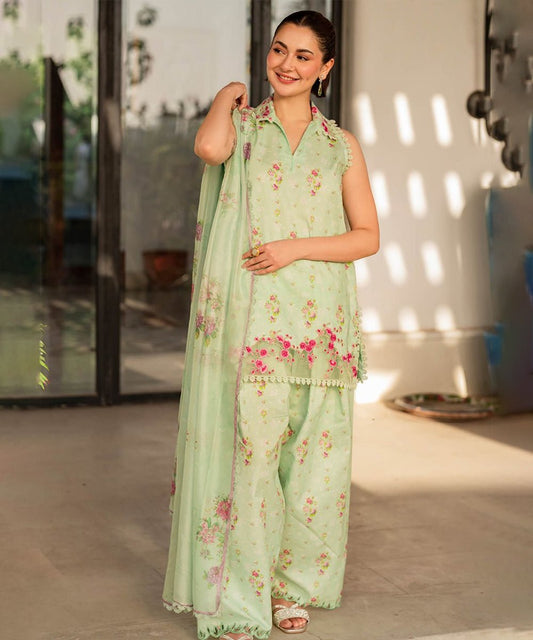 KHADDAR-3PC WITH KHADDAR PRINTED SHIRT & TROUSER-923 - QQ