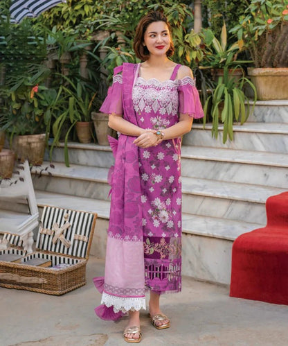 KHADDAR-3PC WITH KHADDAR PRINTED SHIRT & TROUSER-933 - QQ