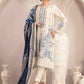 Dhanak-3PC Embroidered Shirt with Digital Printed Wool Shawl -438