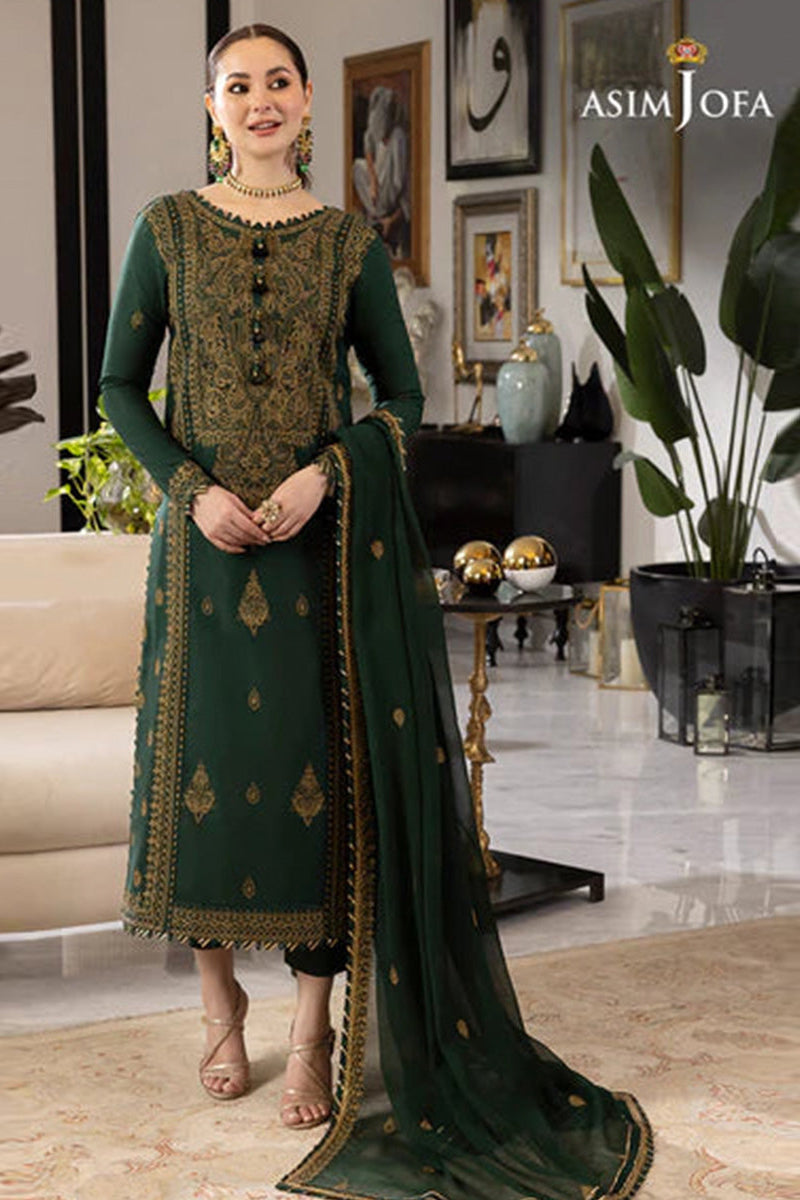 Lawn 3PC Embroidered With Chiffon Embroidered Dupatta-5022
