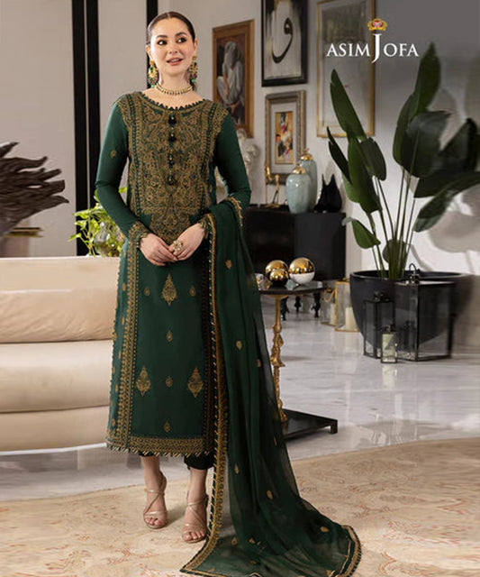 Lawn 3PC Embroidered With Chiffon Embroidered Dupatta-5022