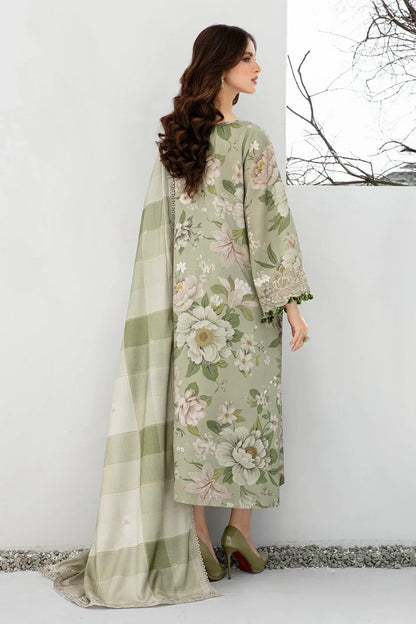 BAROQUE 3PC KARANDI PRINTED SHIRT WITH KARANDI PRINTED DUAPTTA AND TROUSER-801 - QQ