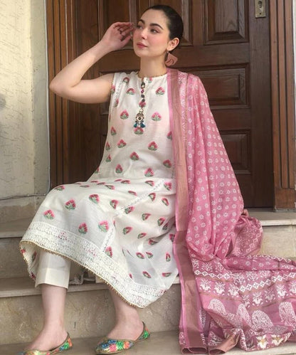 KHADDAR-3PC WITH KHADDAR PRINTED SHIRT & TROUSER-922 - QQ