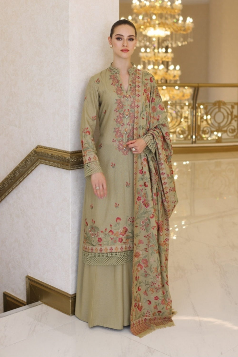 Dhanak 3PC Embroidered Q0322