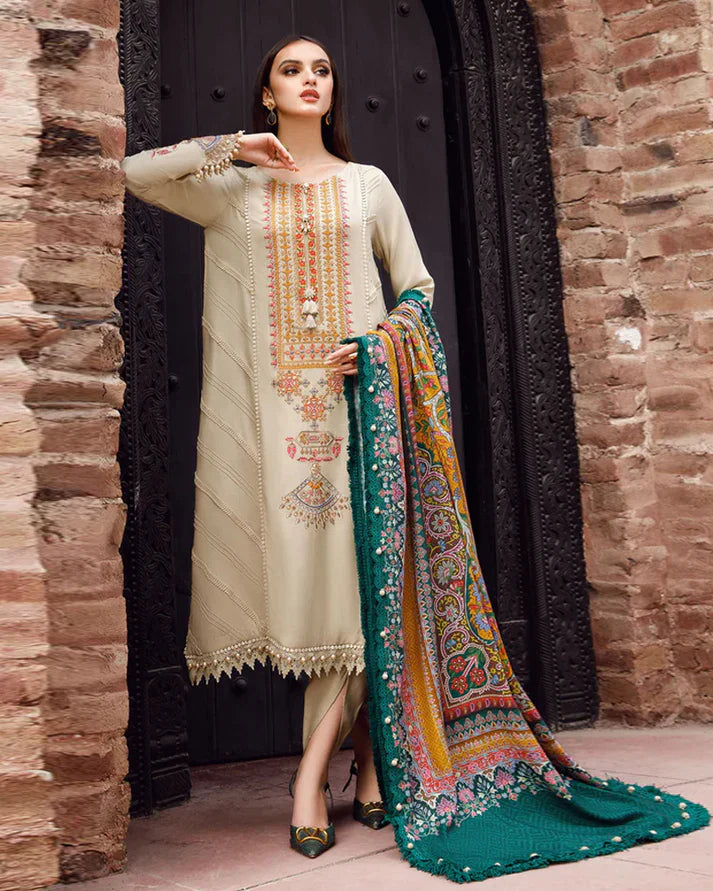 Dhanak 3PC Embroidered Q0303