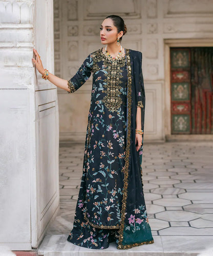 KHADDAR-3PC WITH KHADDAR PRINTED SHIRT & TROUSER-928 - QQ
