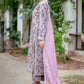 3PC-Printed Lawn Zarri Shirt With Voile Printed Dupatta-1522