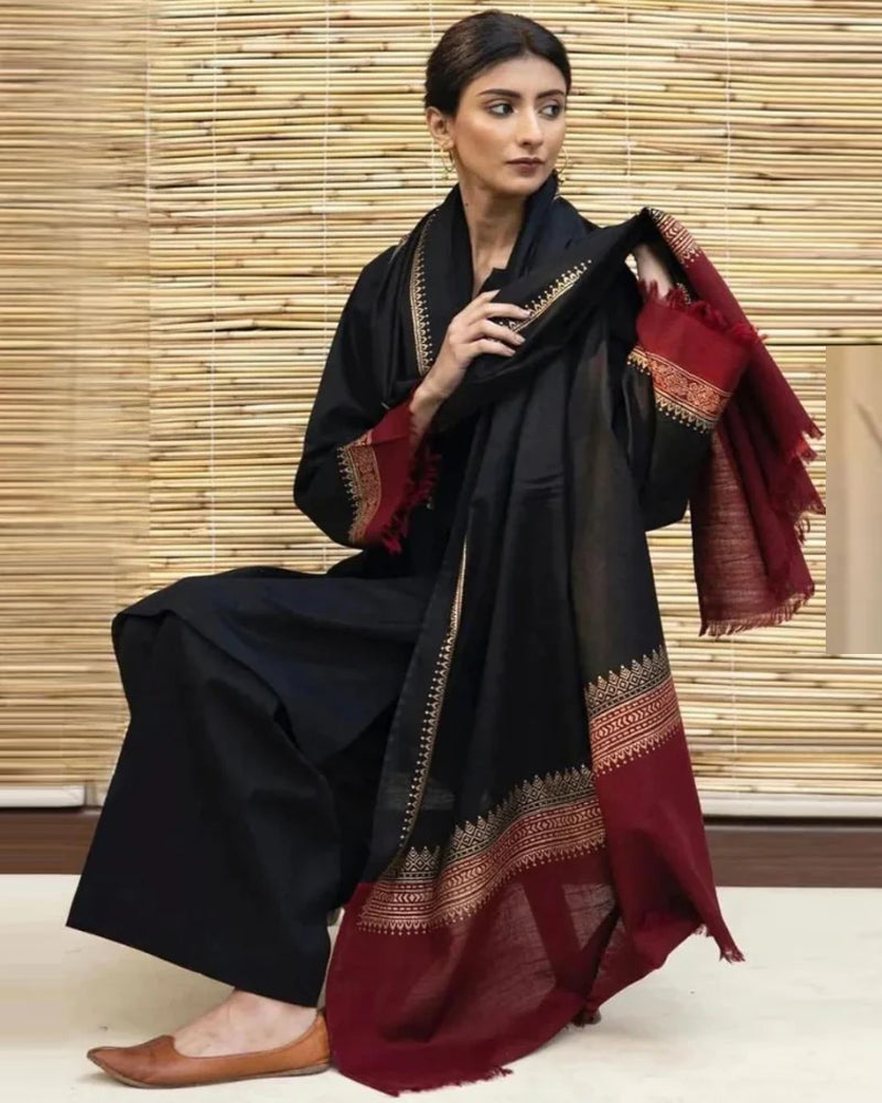 Dhanak 3PC With Woolen Shawl BR-1075B