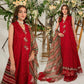 MUSHQ 3PC Chikankari Embroidered With Digital Printed Organza Dupatta-111