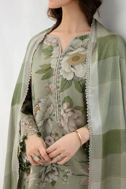 BAROQUE 3PC KARANDI PRINTED SHIRT WITH KARANDI PRINTED DUAPTTA AND TROUSER-801 - QQ