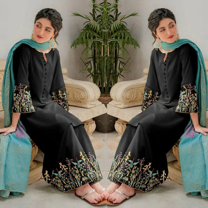 Khaddar 3PC Embroidered-626 - QQ