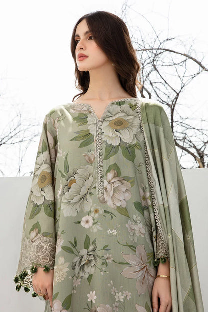 BAROQUE 3PC KARANDI PRINTED SHIRT WITH KARANDI PRINTED DUAPTTA AND TROUSER-801 - QQ
