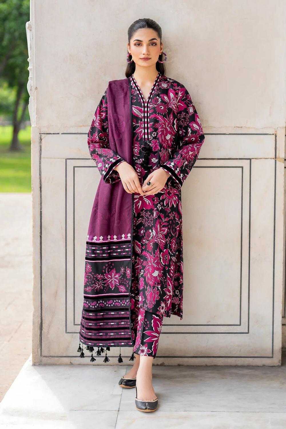 Baroque Khaddar 3PC Printed Q0477