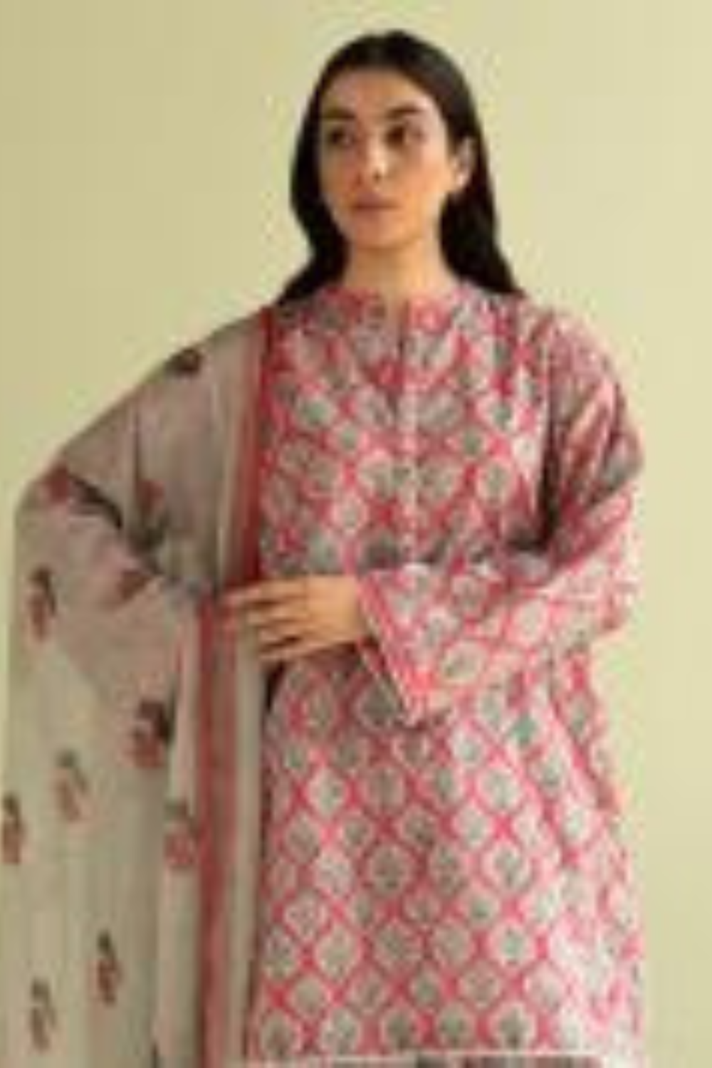 Zara ShahJahan 3PC Printed Lawn Shirt With Voile Printed Dupatta CO-494