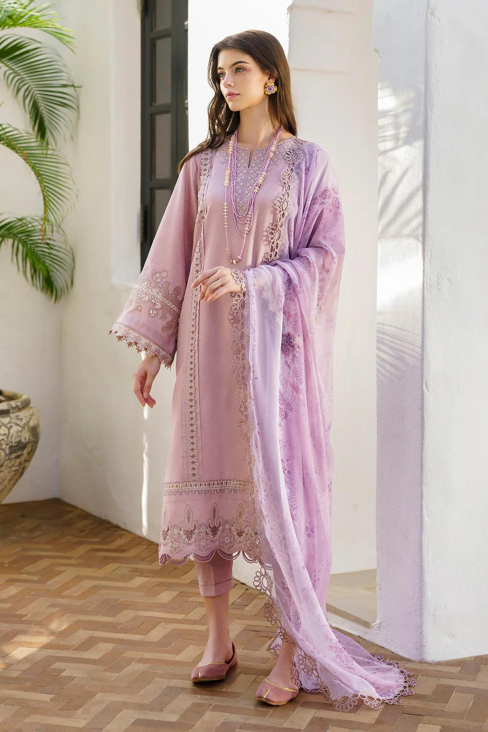 3PC LAWN EMBROIDERED Q484