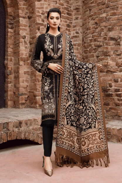 Maria B 3Pcs Dhanak Embroidered MB-1160 - QQ