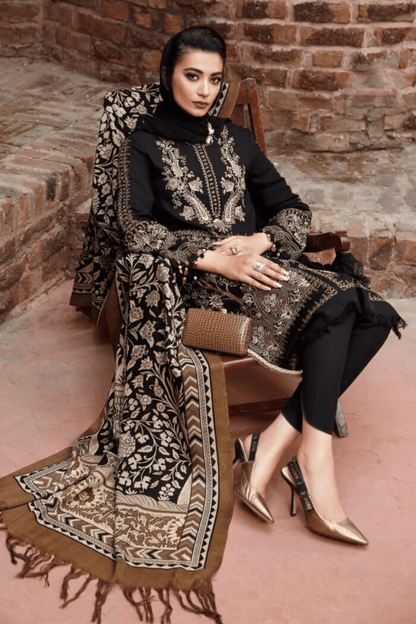 Maria B 3Pcs Dhanak Embroidered MB-1160 - QQ