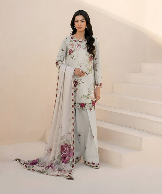 KHADDAR-3PC WITH KHADDAR PRINTED SHIRT & TROUSER-927 - QQ