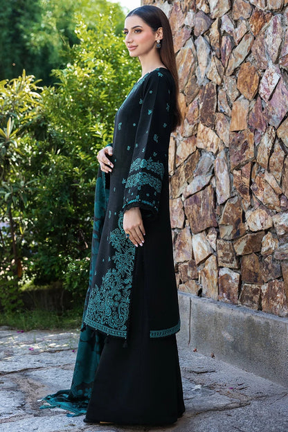 Lawn-3PC Embroidered Shirt with Digital Printed Jauqard Dupatta- 5098 - QQ