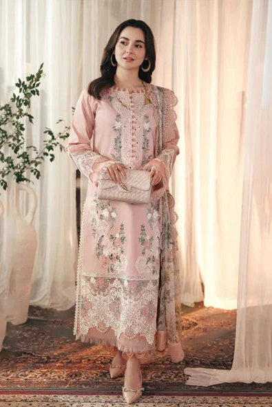 Lawn-3PC Embroidered Shirt with Digital Printed Jacquard Dupatta- 5036