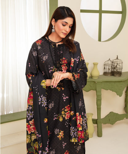 CREATION KHADDAR 3PC WITH KHADDAR PRINTED SHIRT & TROUSER-903 - QQ